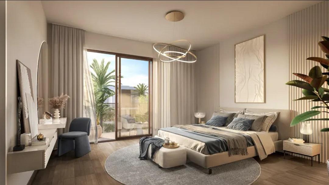 Luxury Emirati-style homes surrounded by green landscapes in Fay Al Reeman